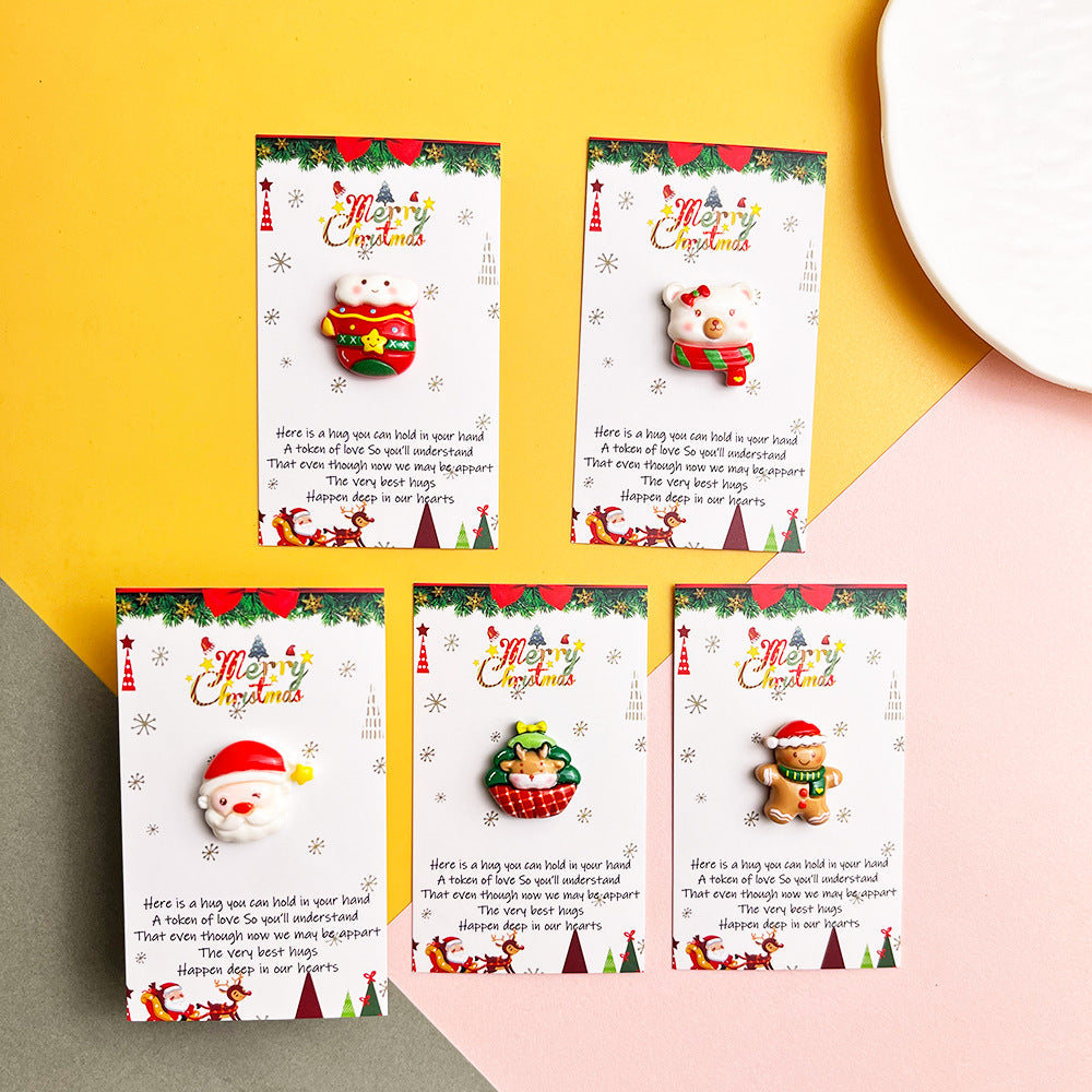 跨境Christmas Pocket Hug Greeting Card 喜庆圣诞节口袋拥抱卡