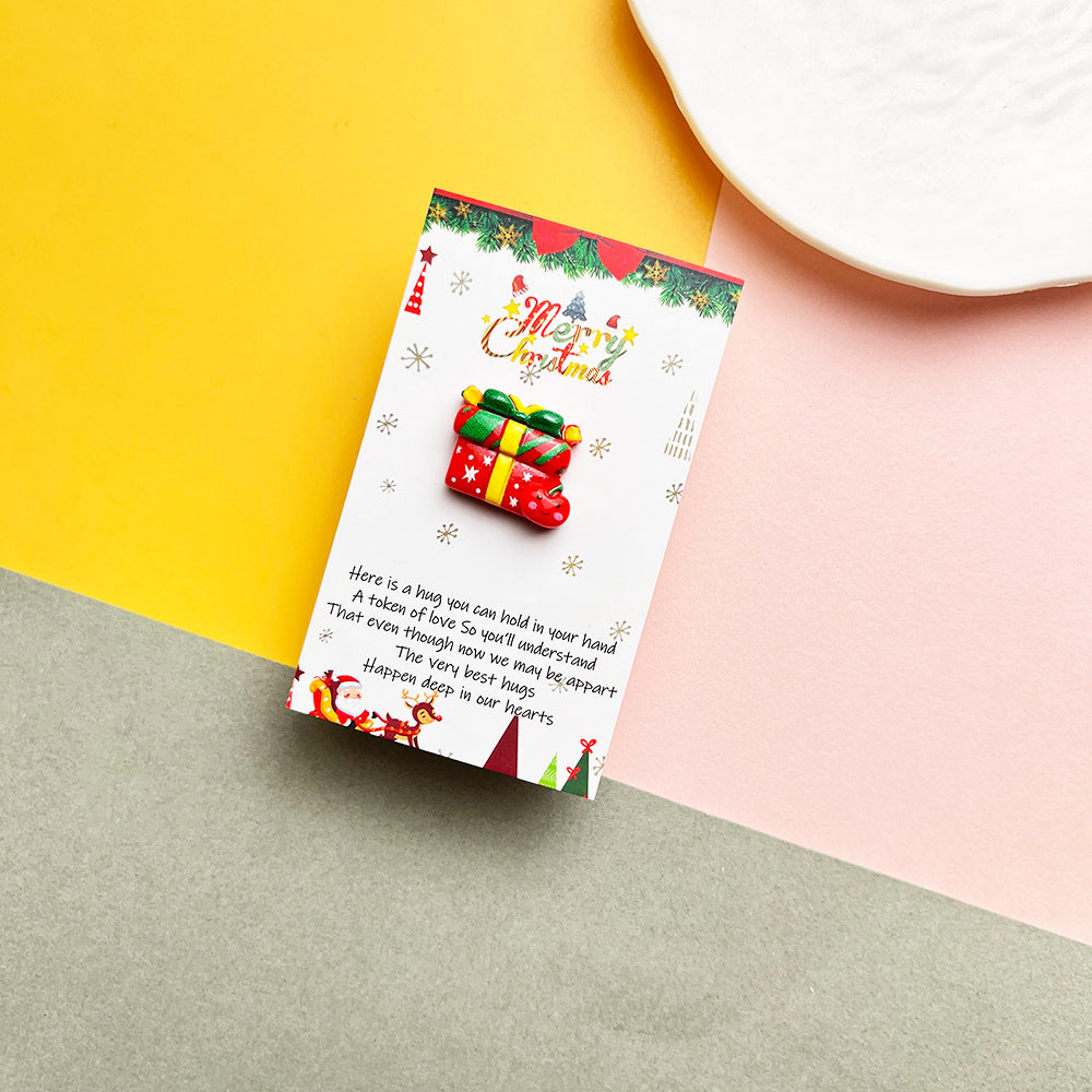 跨境Christmas Pocket Hug Greeting Card 喜庆圣诞节口袋拥抱卡
