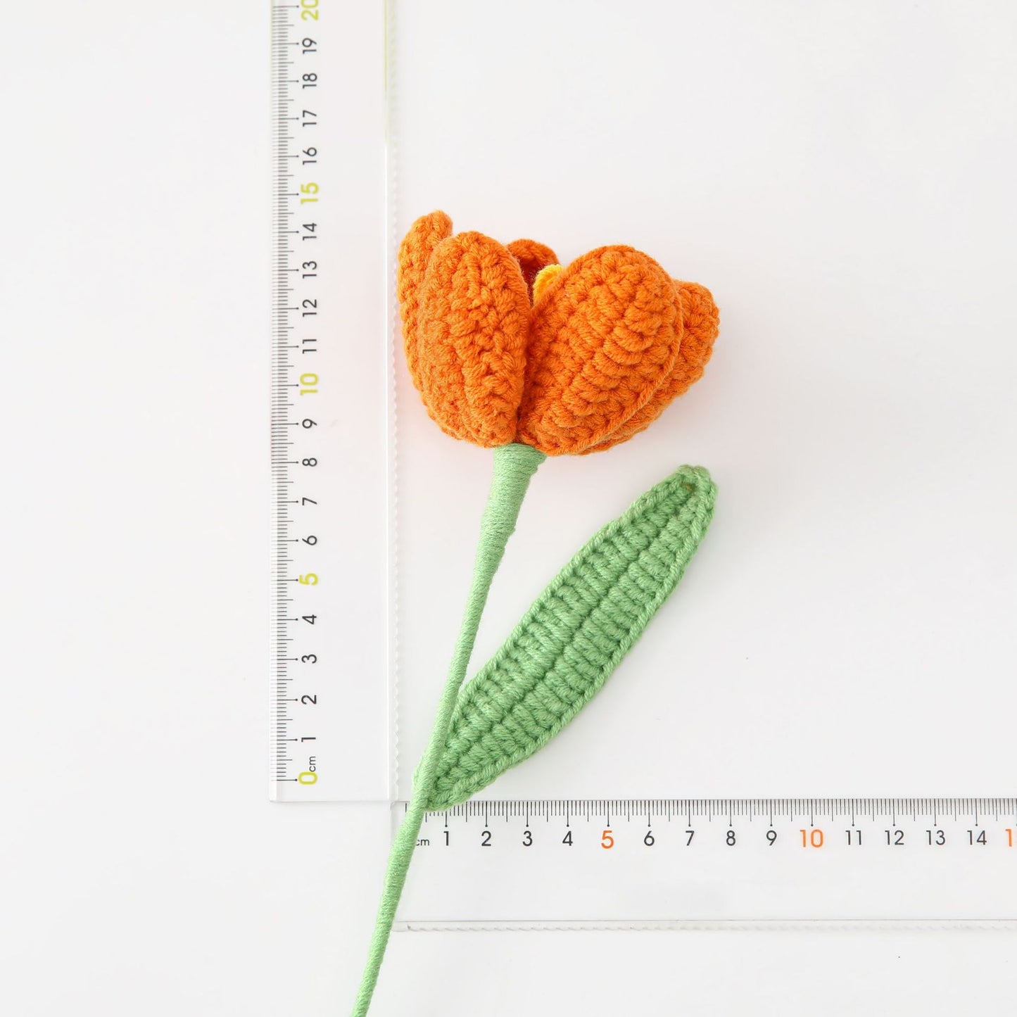 女神节母亲节教师节毛线花钩织开花郁金香花枝温馨暖心礼物成品花