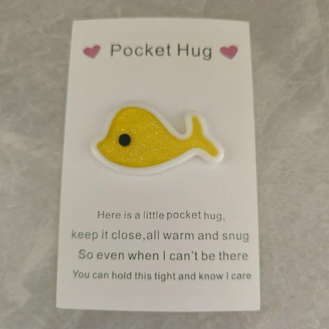 Taphug - Pocket Hug Sparkling Dolphin pocket hug card and keepsake token view 4