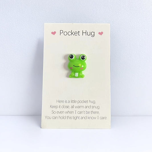 Taphug - Pocket Hug Frog pocket hug card and keepsake token