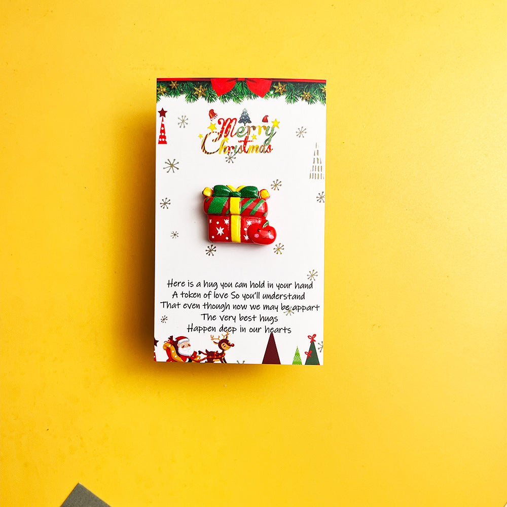 跨境Christmas Pocket Hug Greeting Card 喜庆圣诞节口袋拥抱卡