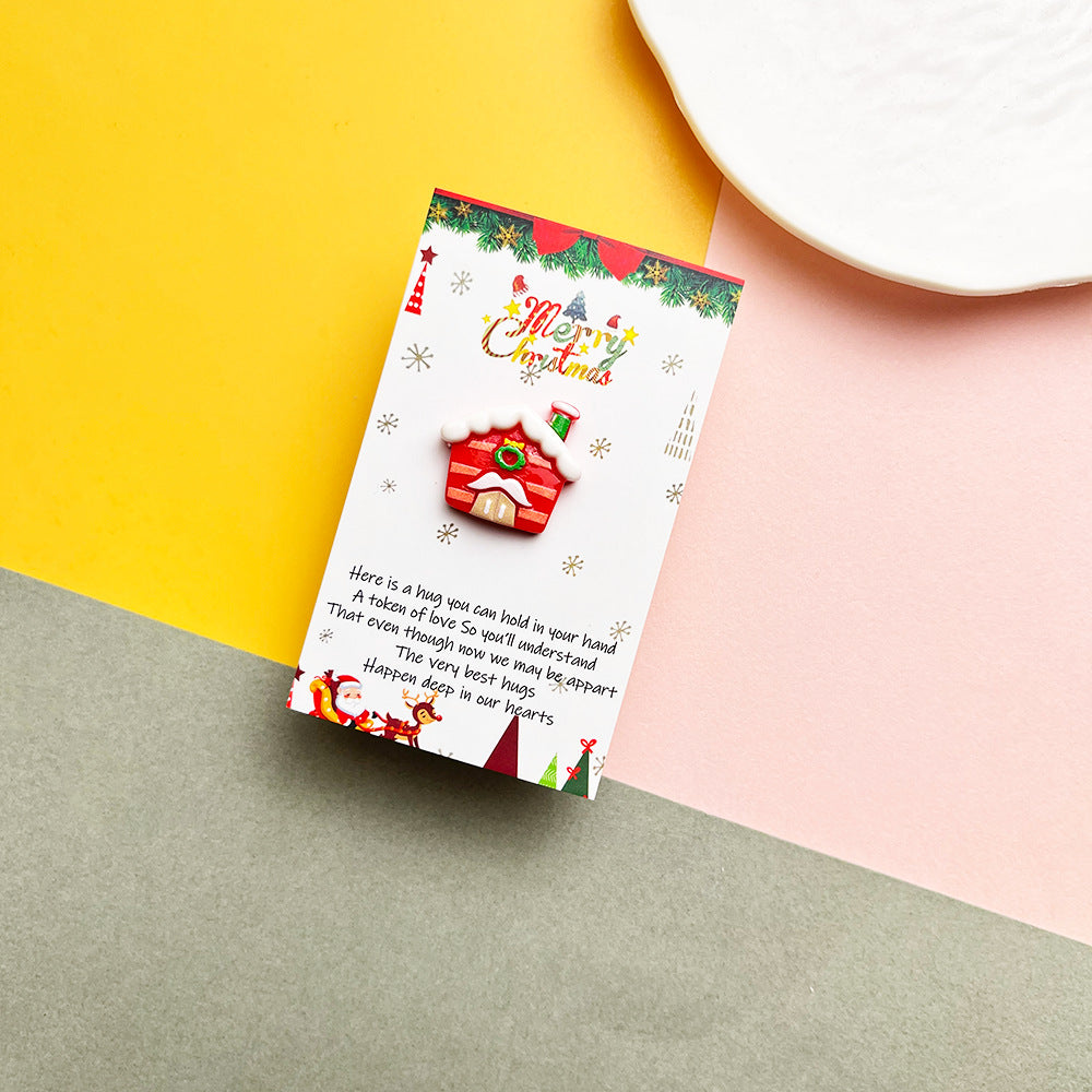 跨境Christmas Pocket Hug Greeting Card 喜庆圣诞节口袋拥抱卡