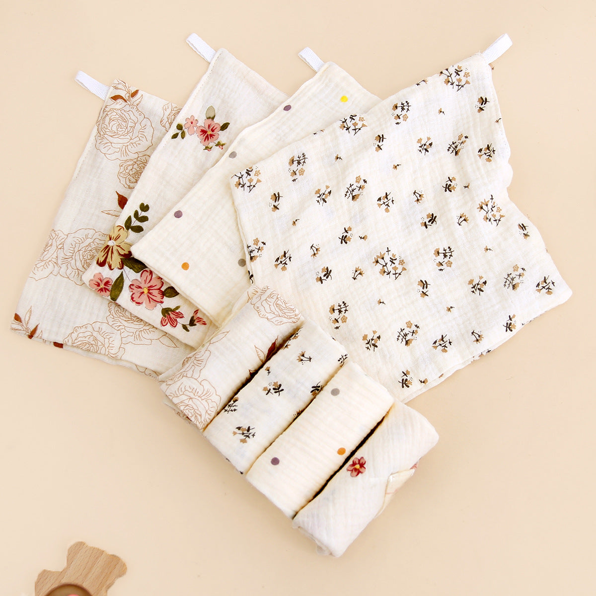 Floral Pattern Drool Bib