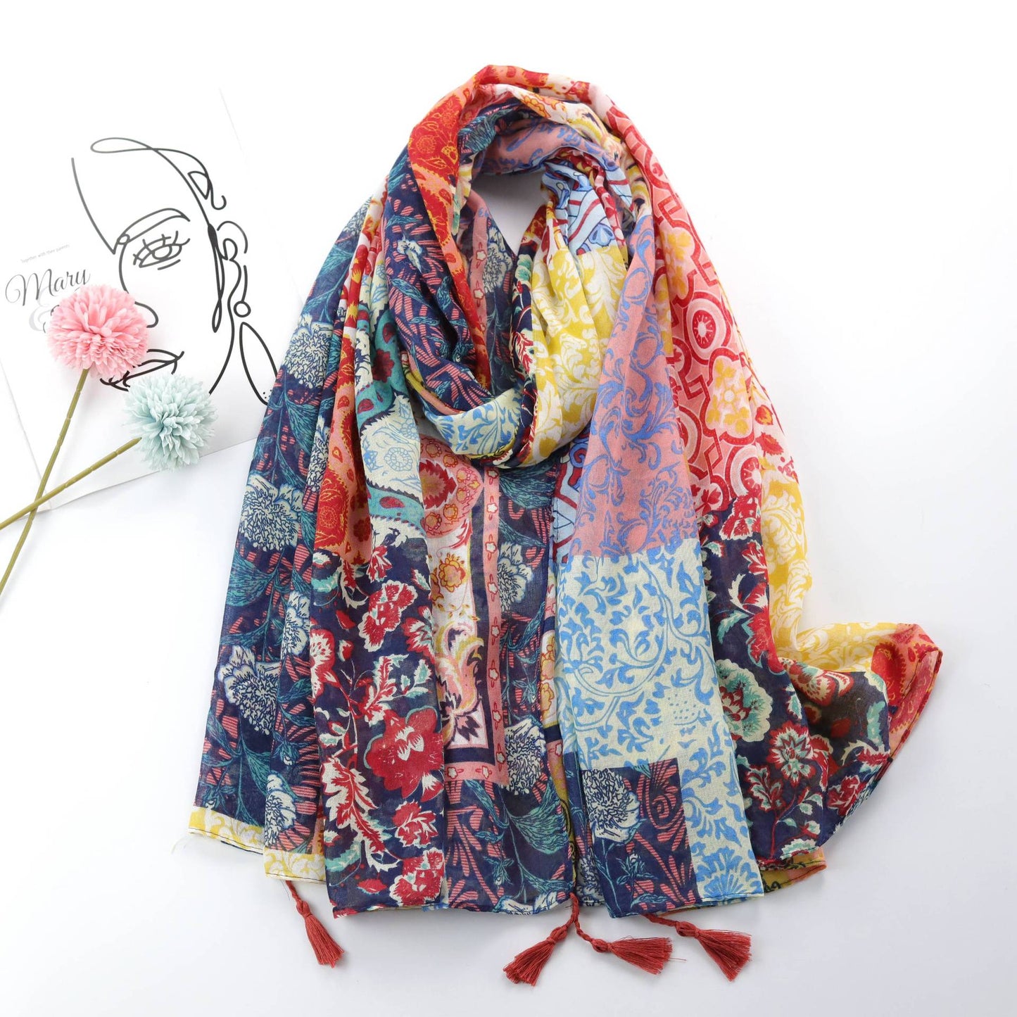 WindWisp ｜ Bohemian Patchwork Scarf