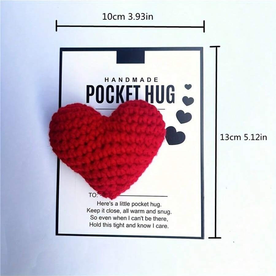 Taphug - Pocket Hug Crocheted Heart pocket hug card and keepsake token view 2