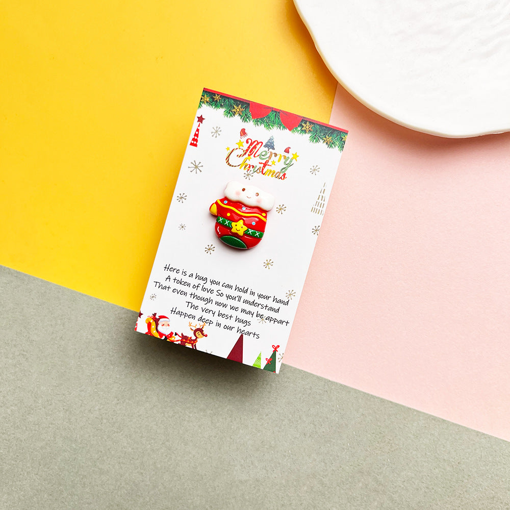 跨境Christmas Pocket Hug Greeting Card 喜庆圣诞节口袋拥抱卡