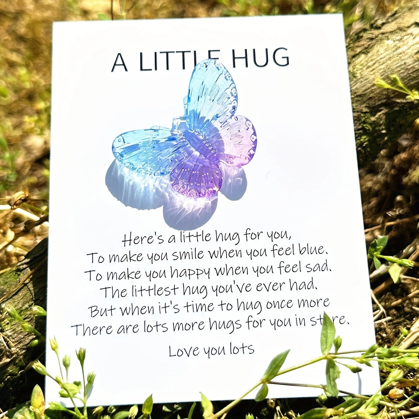 Taphug - Pocket Hug Butterfly pocket hug card and keepsake token view 3