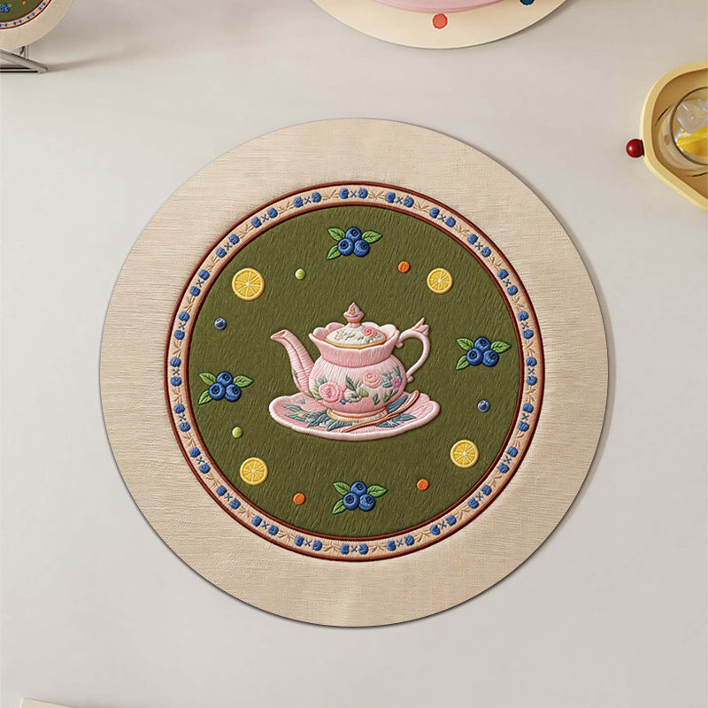 Thimara heat resistant coasters arranged in a fan shape highlighting their retro style