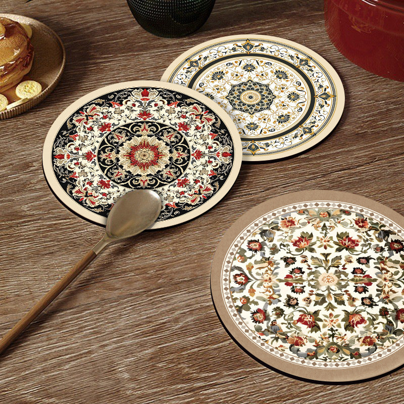 Close-up of Thimara Classic Royal Style round coaster showing detailed pattern