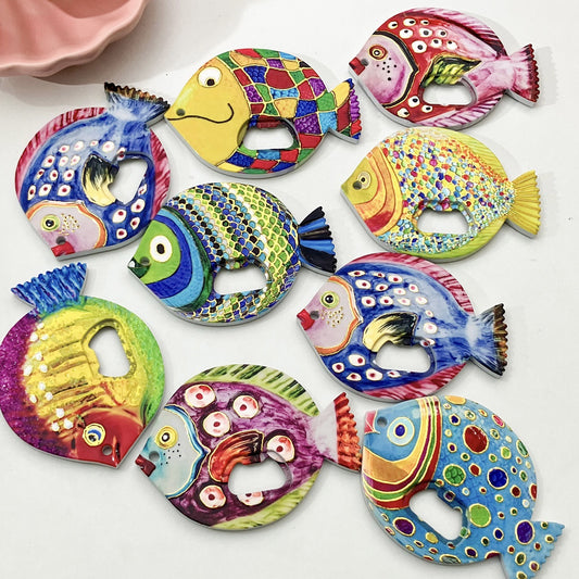 Chubby Fish Refrigerator Magnet & Bottle Opener