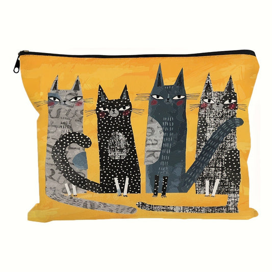 Malle ｜ Quirky Cat Zipper Pouch