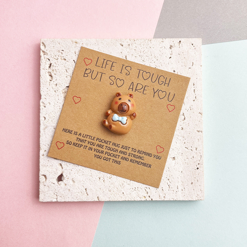 Taphug - Pocket Hug Capybara Encouragement Greeting Card