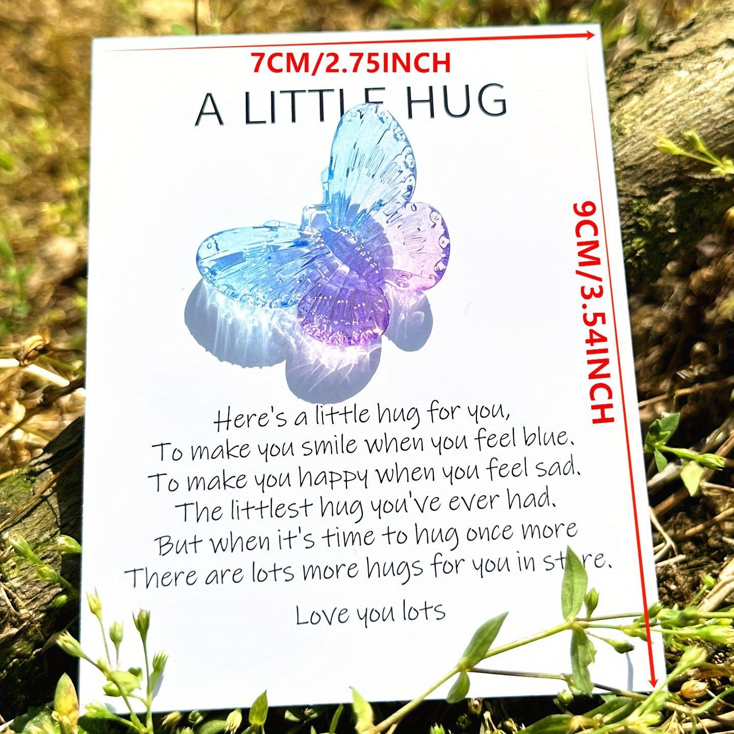 Taphug - Pocket Hug Butterfly pocket hug card and keepsake token view 2
