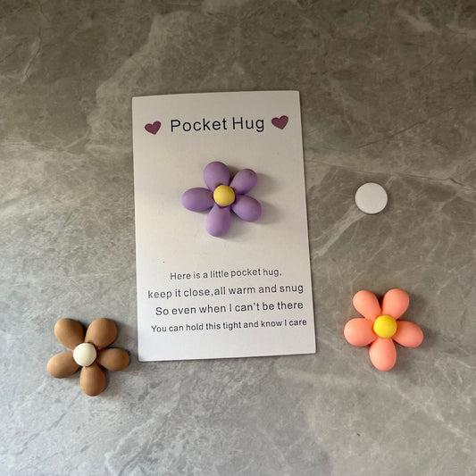 Taphug - Pocket Hug Small Flower pocket hug card and keepsake token