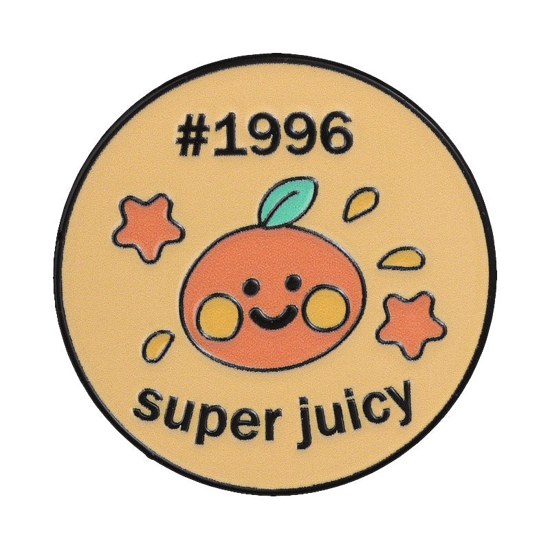Pinori - Cute Cartoon Orange Juice Can Brooch Badge Pin