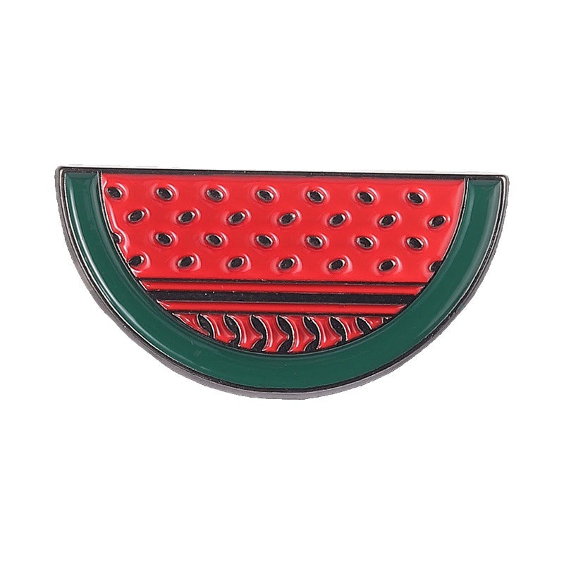 Dark Rind watermelon enamel pin