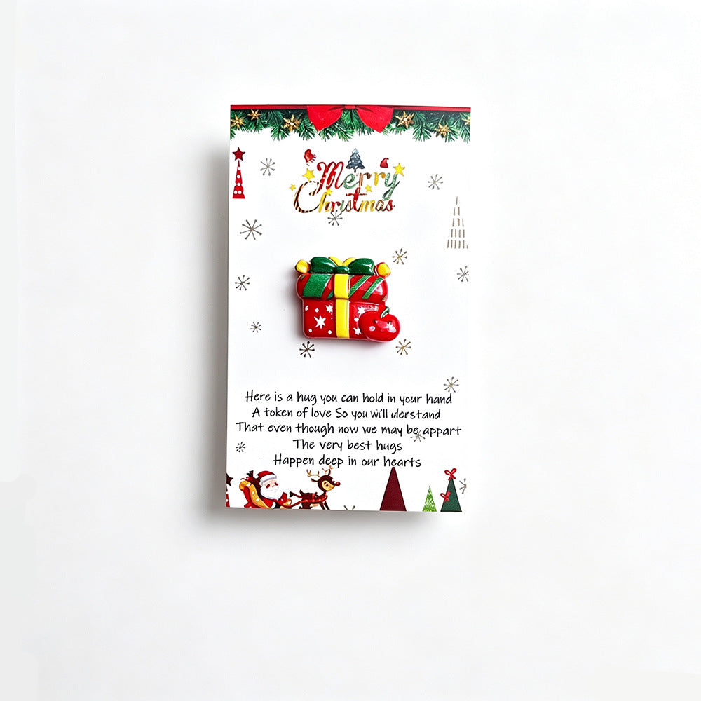 跨境Christmas Pocket Hug Greeting Card 喜庆圣诞节口袋拥抱卡