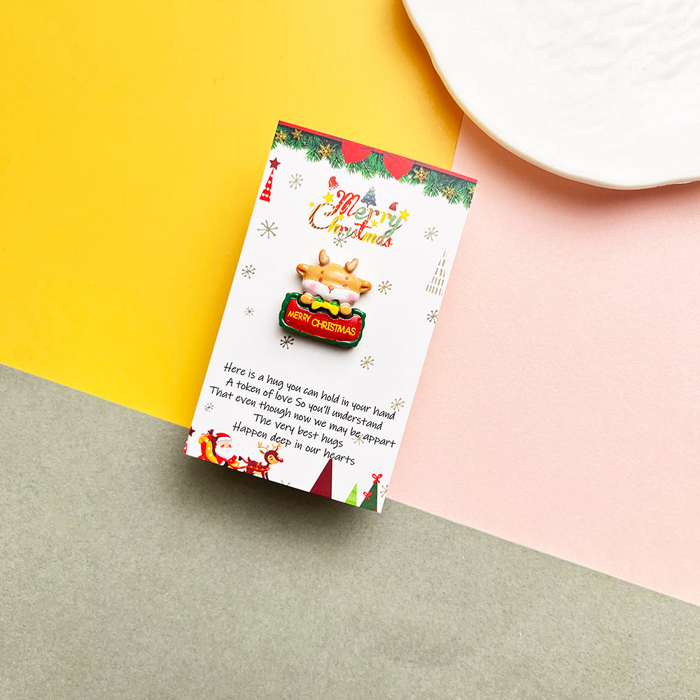 跨境Christmas Pocket Hug Greeting Card 喜庆圣诞节口袋拥抱卡