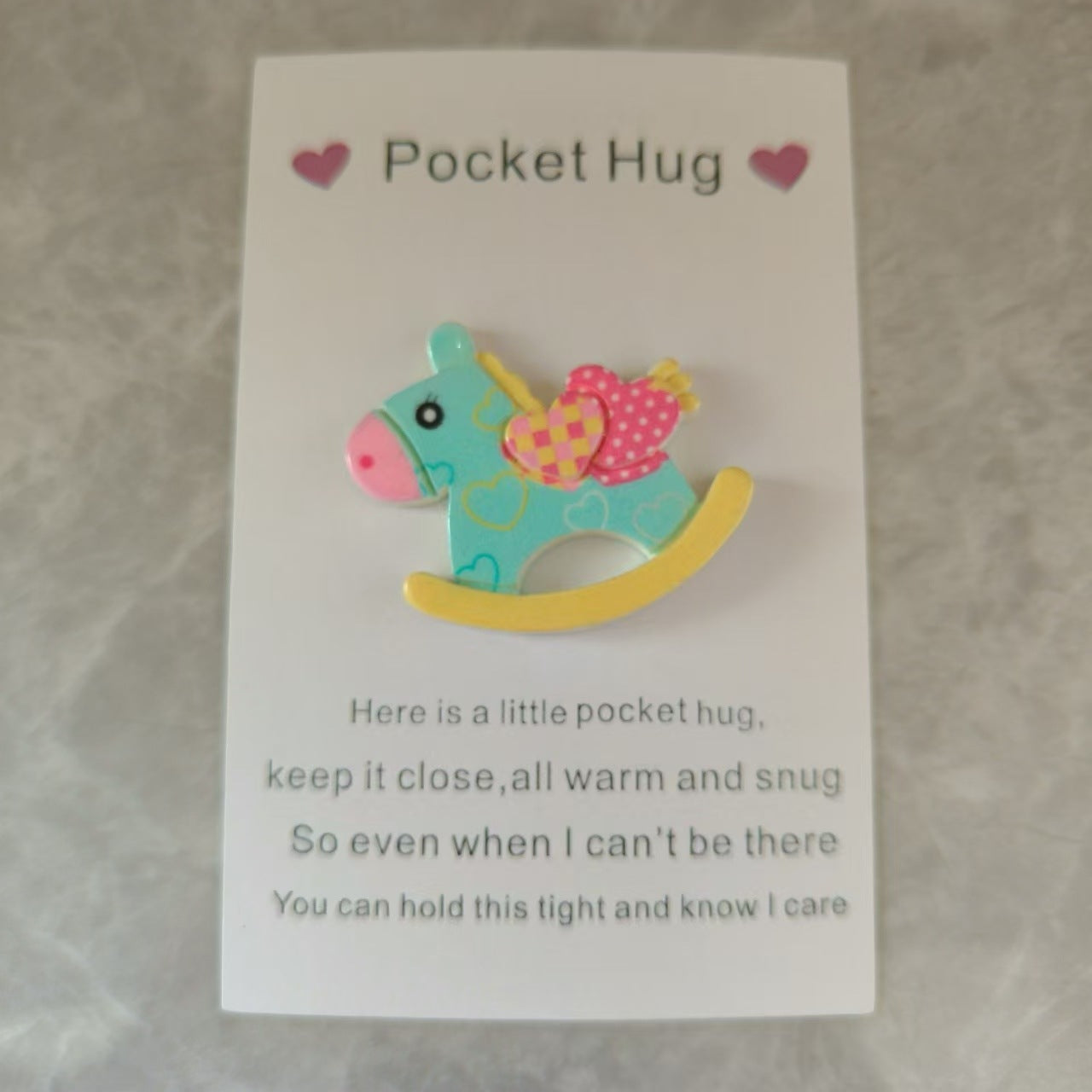 Taphug - Pocket Hug Romantic Rocking Horse pocket hug card and keepsake token