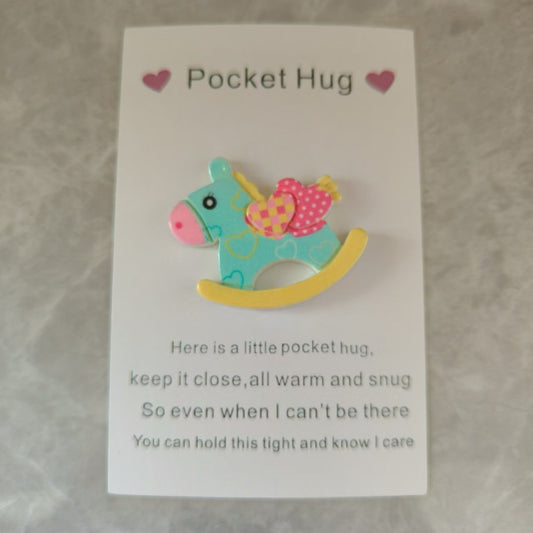 Taphug - Pocket Hug Romantic Rocking Horse pocket hug card and keepsake token