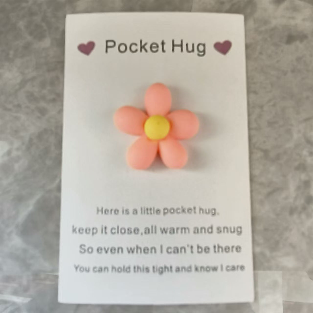 Taphug - Pocket Hug Small Flower pocket hug card and keepsake token view 4