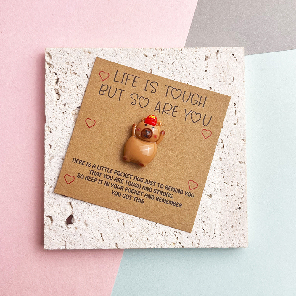 Taphug - Pocket Hug Capybara Encouragement Greeting Card