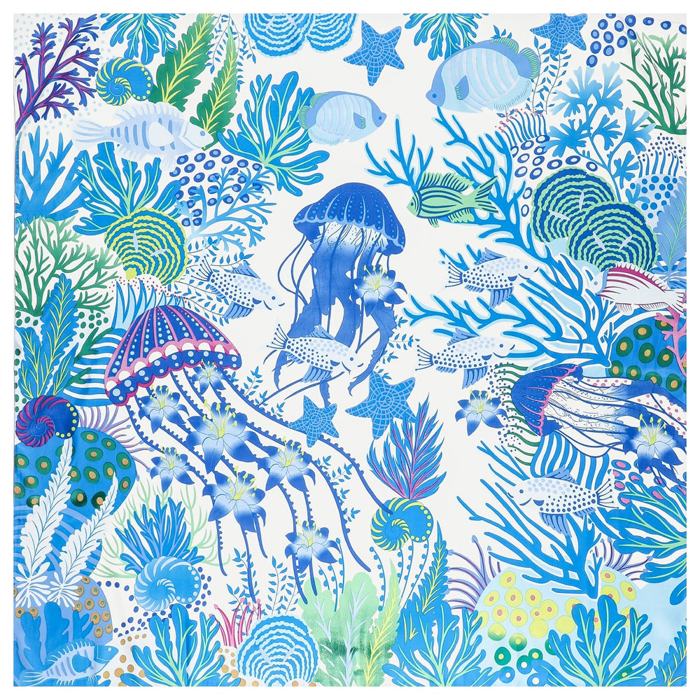 WindWisp ｜ Oceanic Bliss Silk-Like Scarf