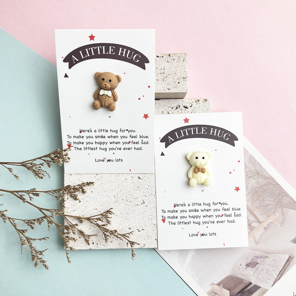 Taphug - Pocket Hug Inspirational Bear Charm pocket hug card and keepsake token