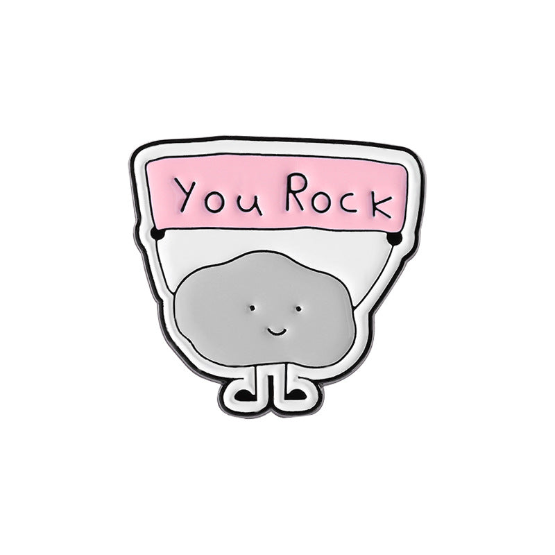 Pinori YOU ROCK motivational enamel pin displayed on a white background