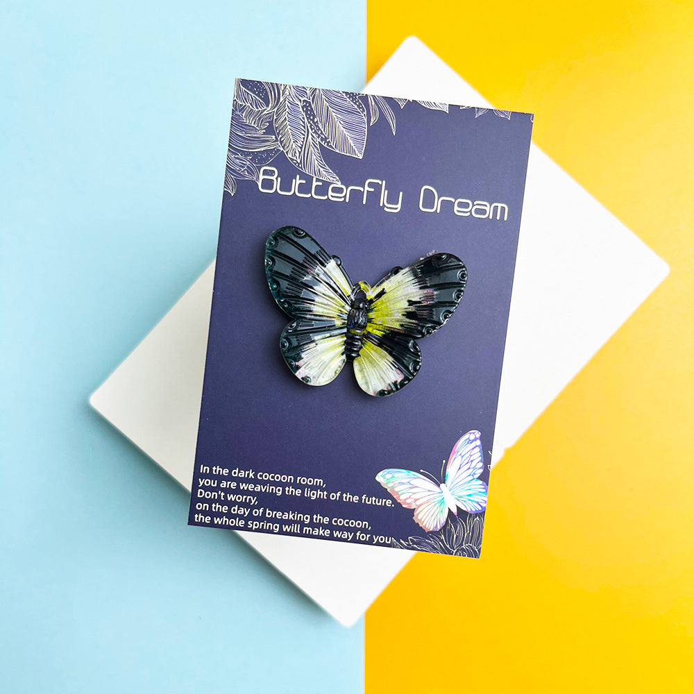 Taphug - Pocket Hug Gradient Butterfly Acrylic pocket hug card and keepsake token view 5