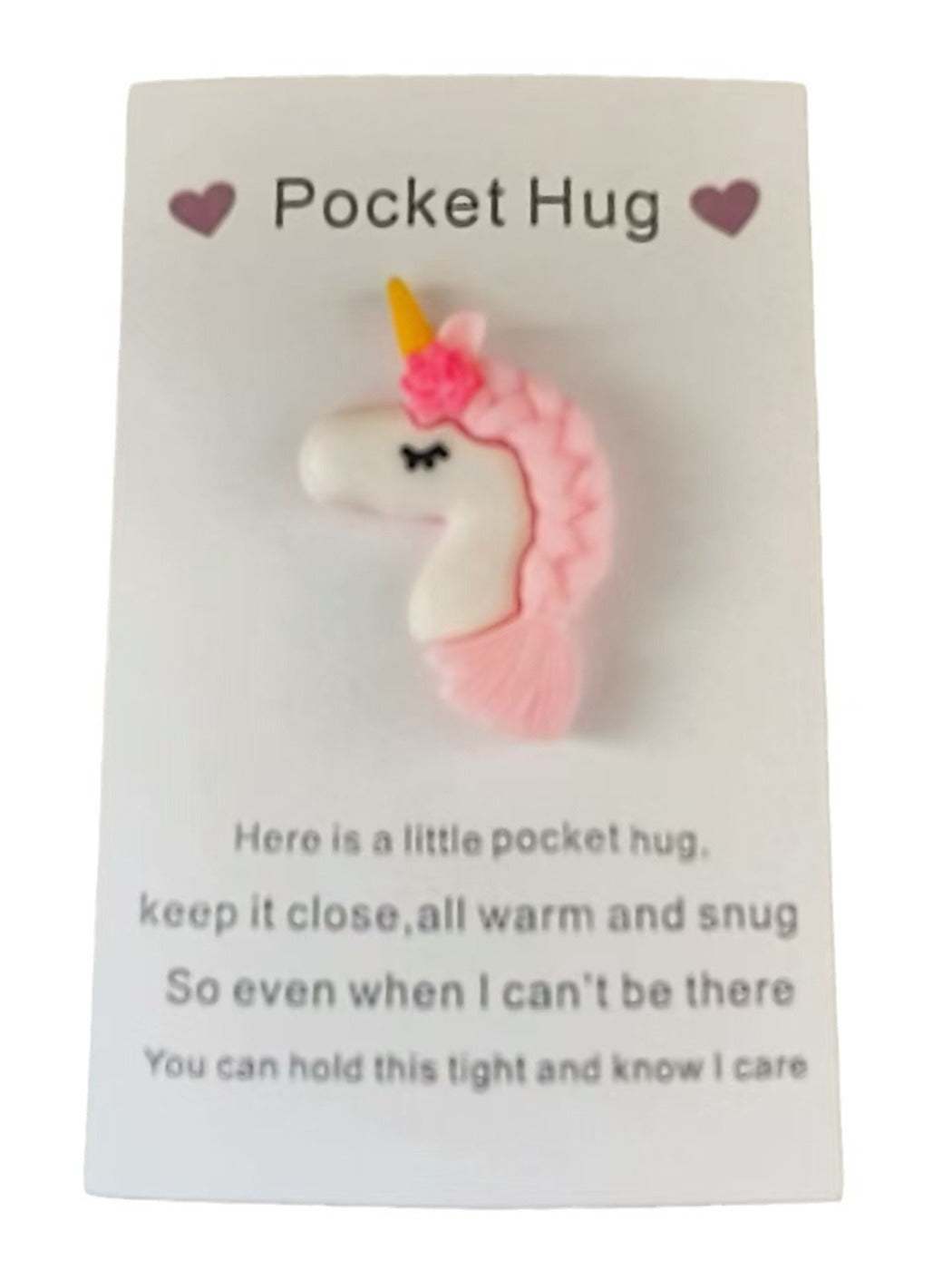 Taphug - Pocket Hug Unicorn pocket hug card and keepsake token view 2