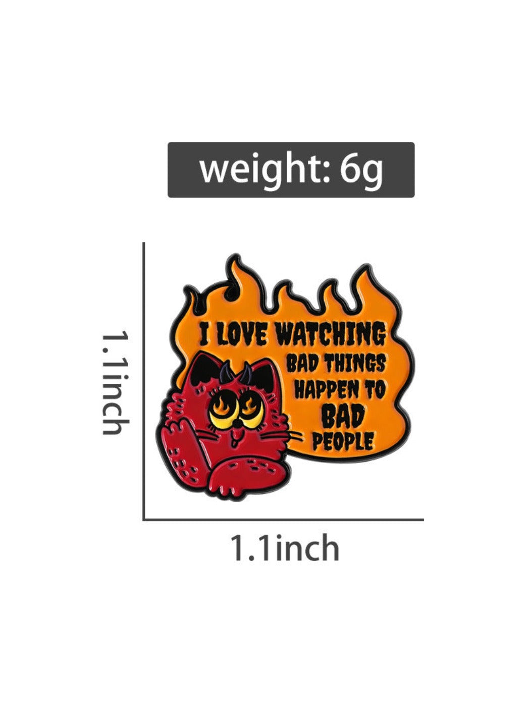 Pinori - Evil Punishing Demon Cat Brooch