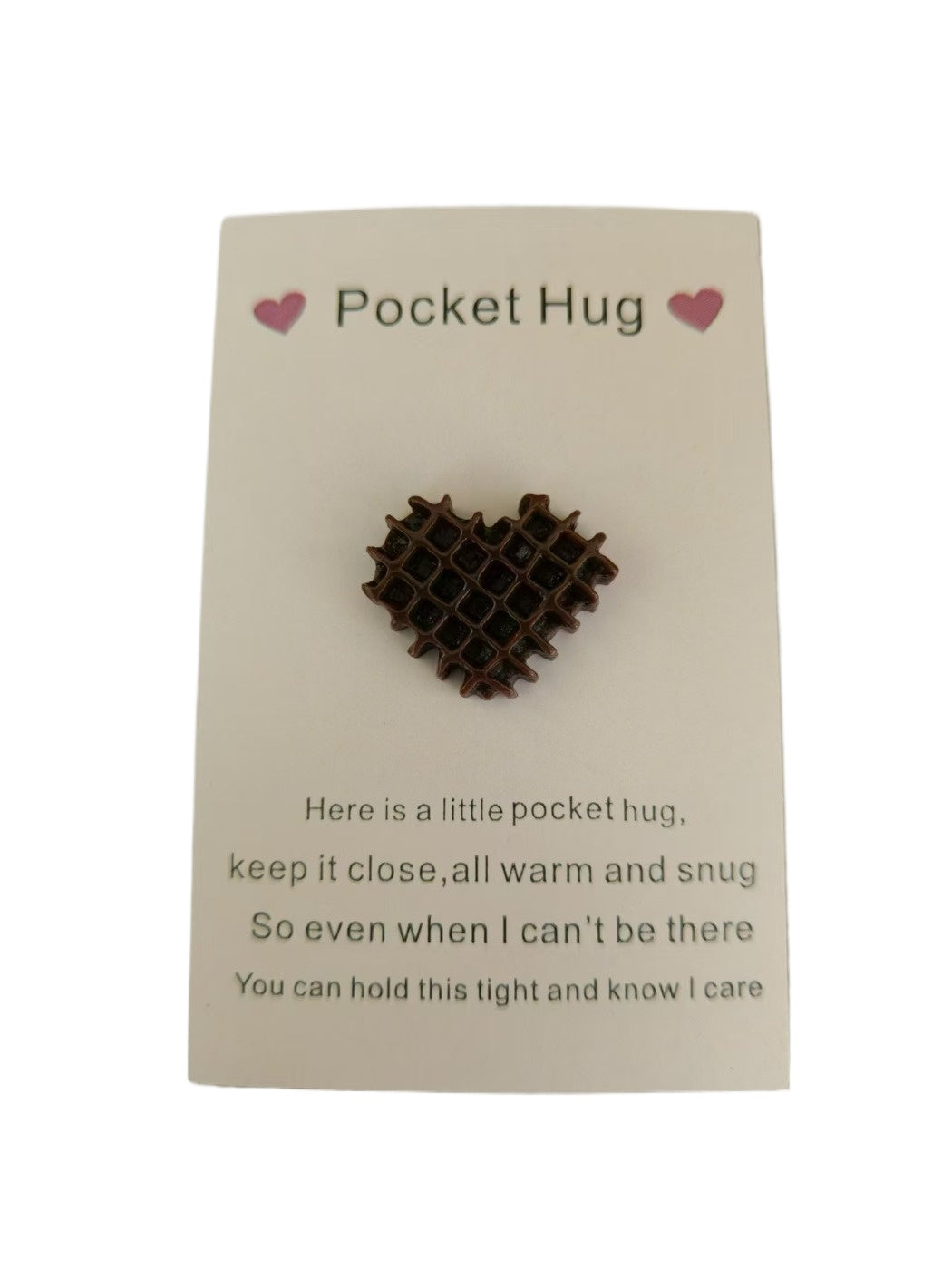 Taphug - Pocket Hug Unique Wafer Heart pocket hug card and keepsake token view 6