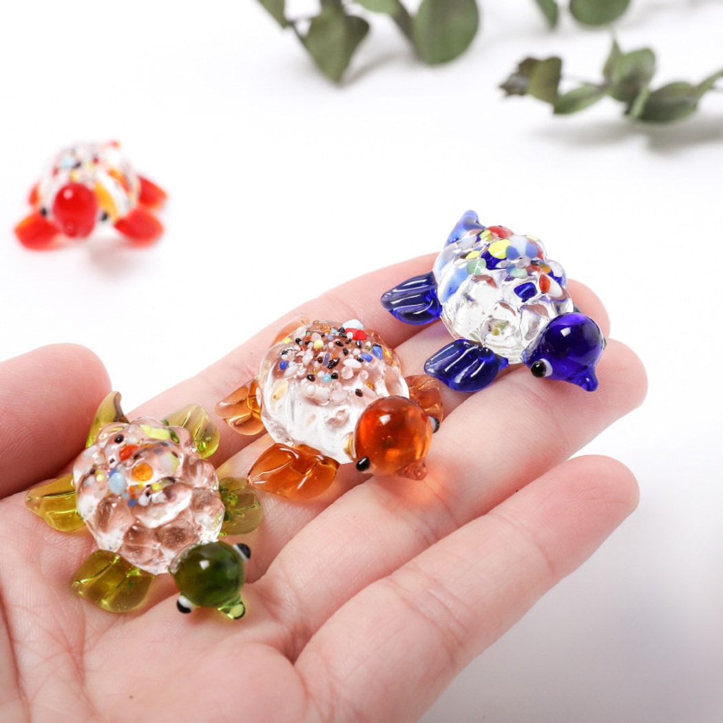 Glasira - Cute Colorful Turtle Table Ornament