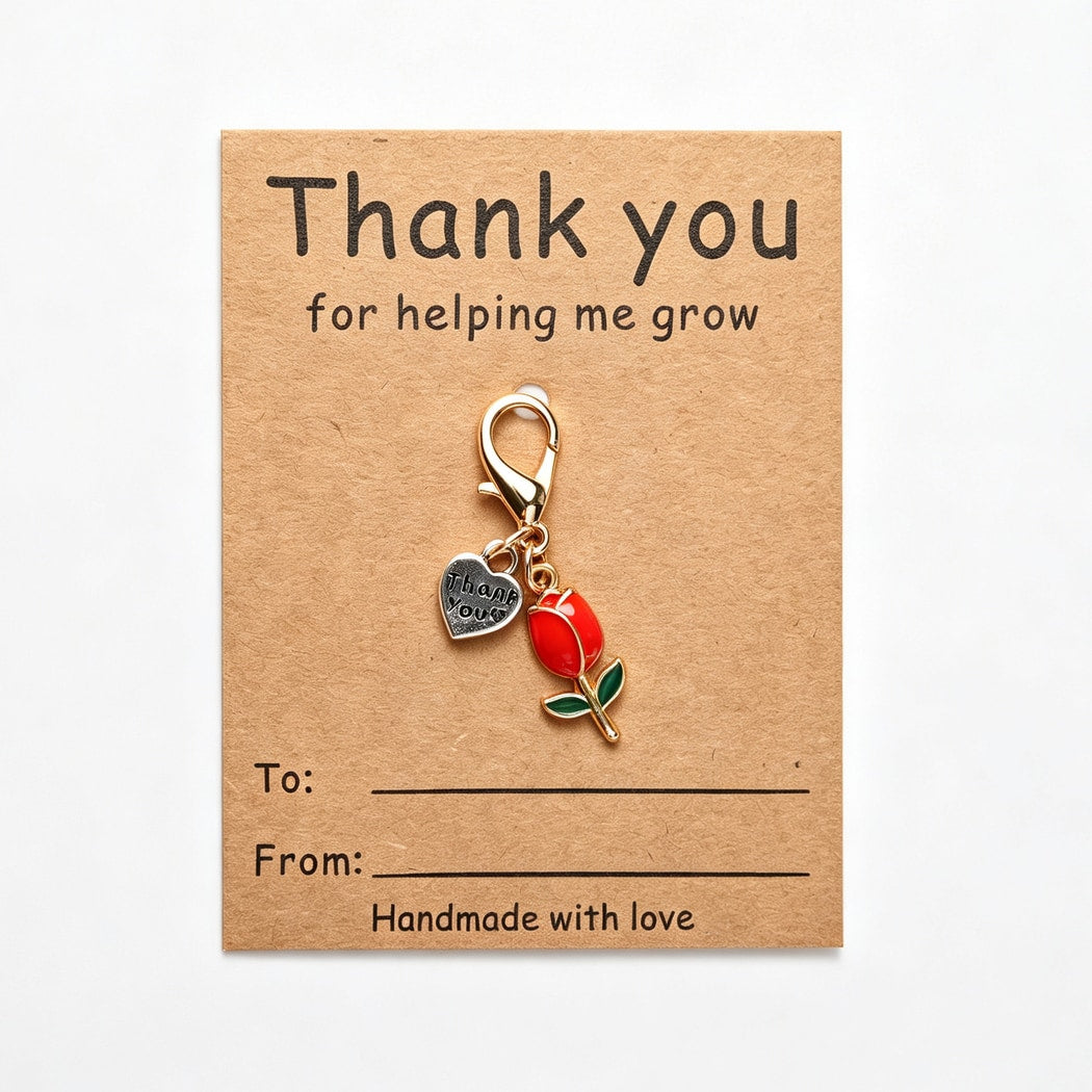 Taphug - Pocket Hug Minimalist Tulip Charm Keychain