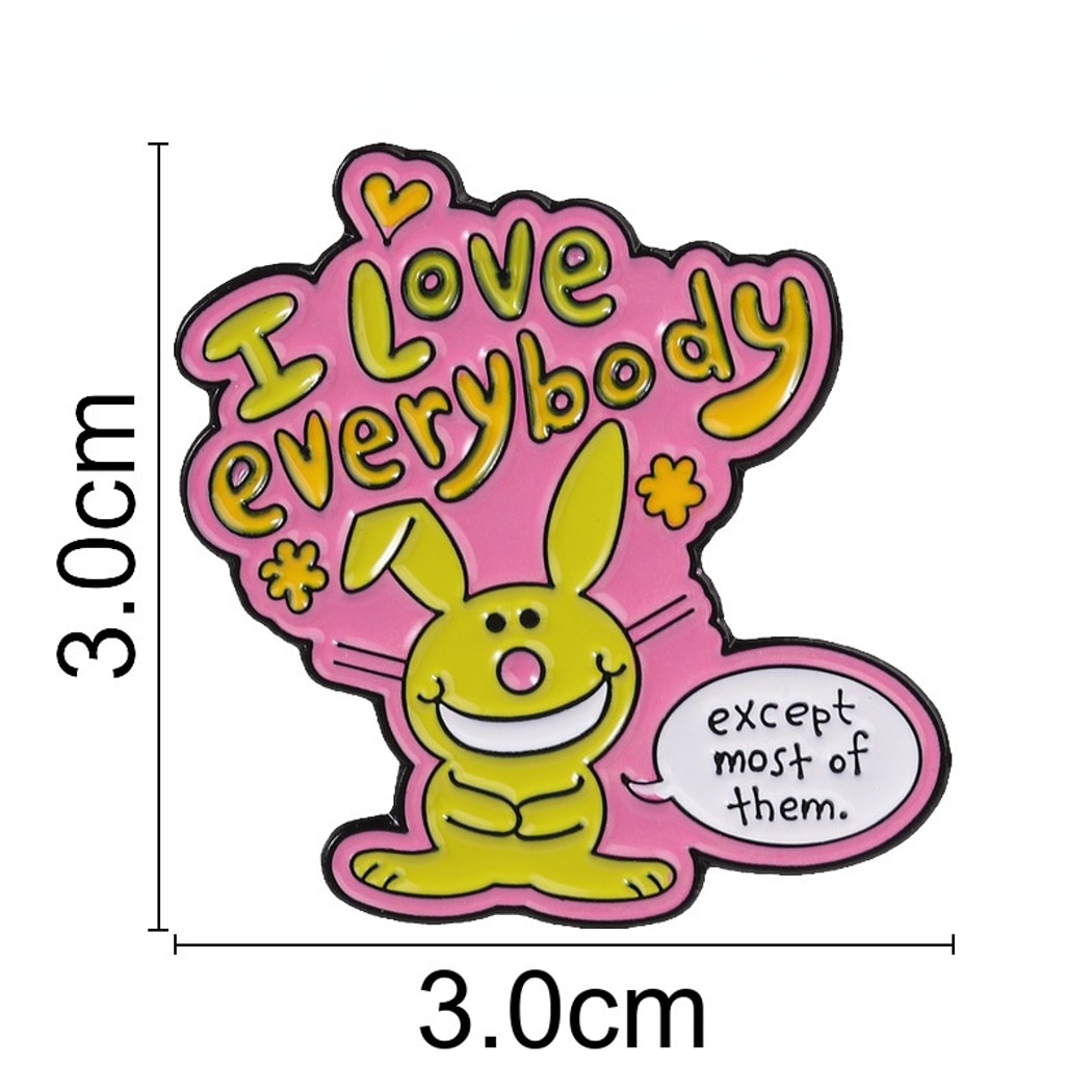 Pinori - Rabbit Quote Speech Bubble Decorative Pin