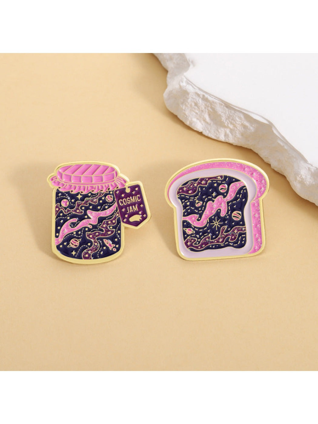 Pinori - Starry Sky Jam Bread Brooch