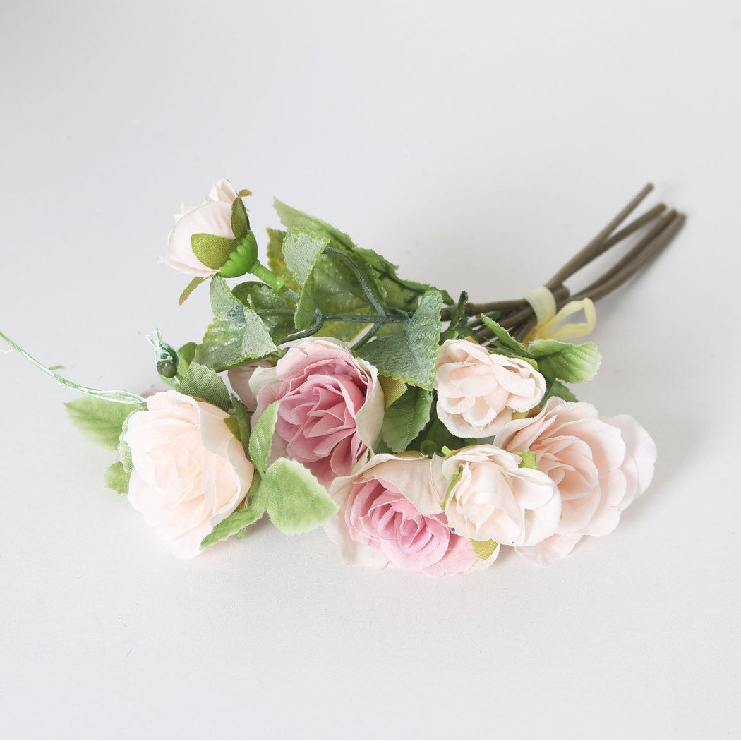 Roselle - Sunset-hued Style Artificial Rose Bouquet