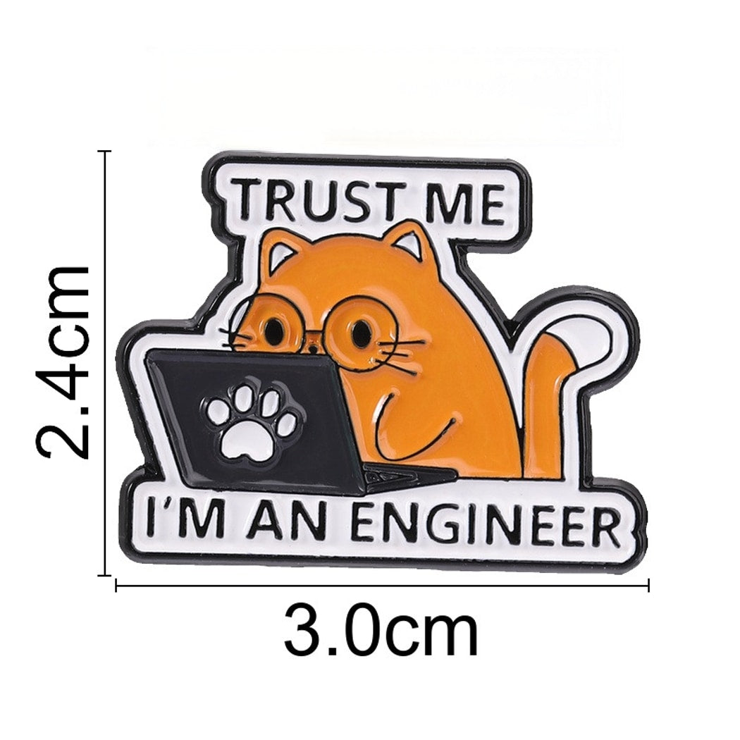 Pinori - Engineer Cat Brooch
