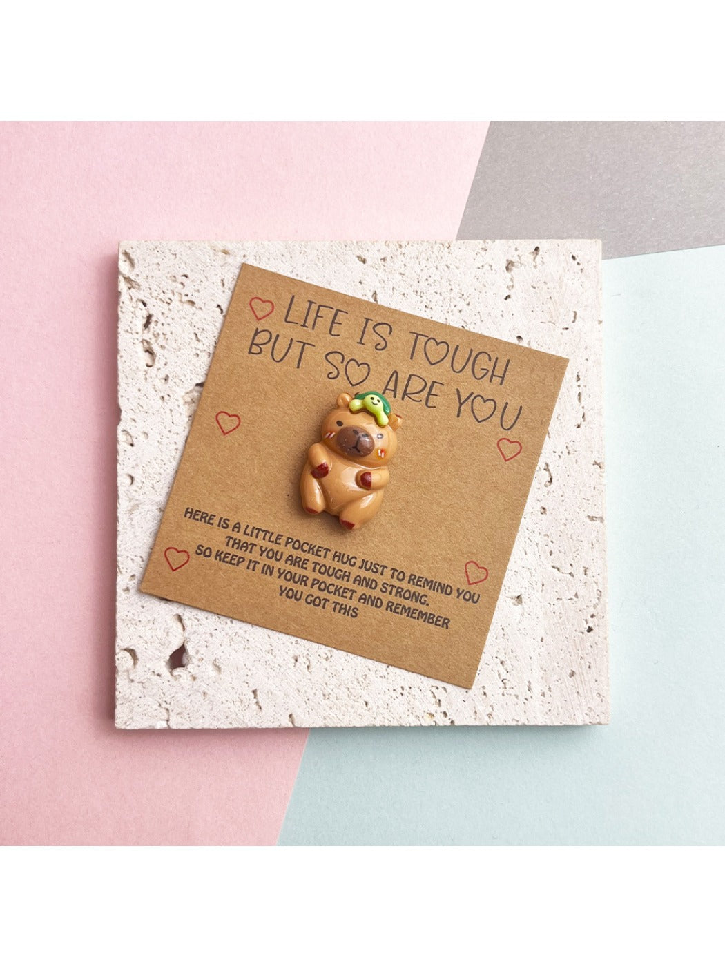 Taphug - Pocket Hug Capybara Encouragement Greeting Card