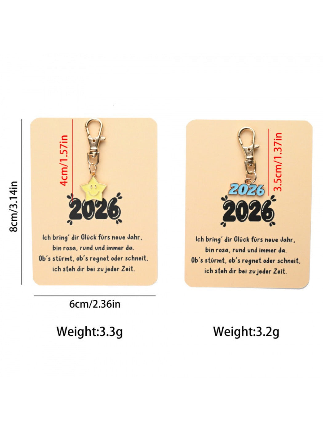 Taphug 2026 Blessing Card displaying bright multicolor star design with 2026 year