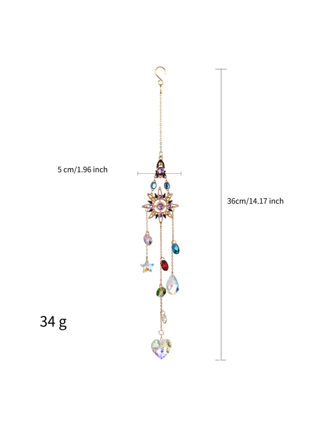 Somnira Iridescent Sun Dream Catcher hanging indoors near a window