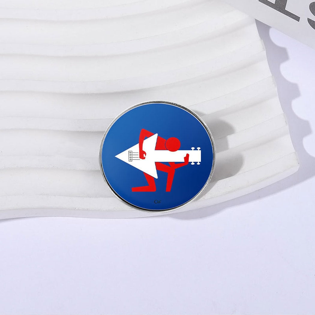 Pinori - Funny Geometric Arrow Guitar Fashion Pin