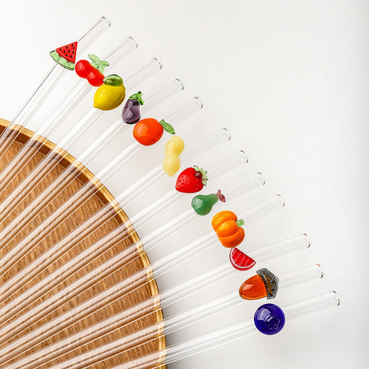 Glasira - Cute Fruits and Vegetables Decoration Straw