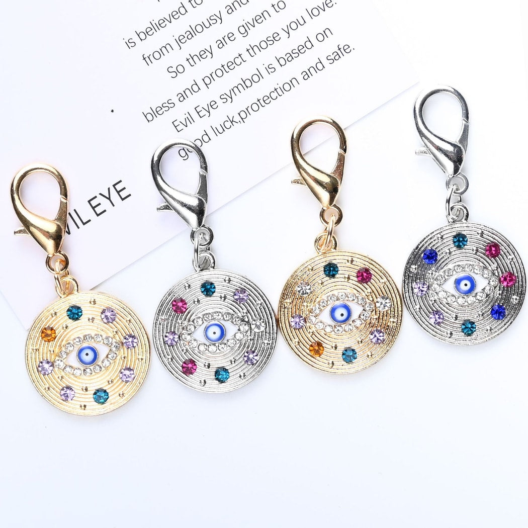 Taphug - Pocket Hug Round Evil Eye Charm Keychain