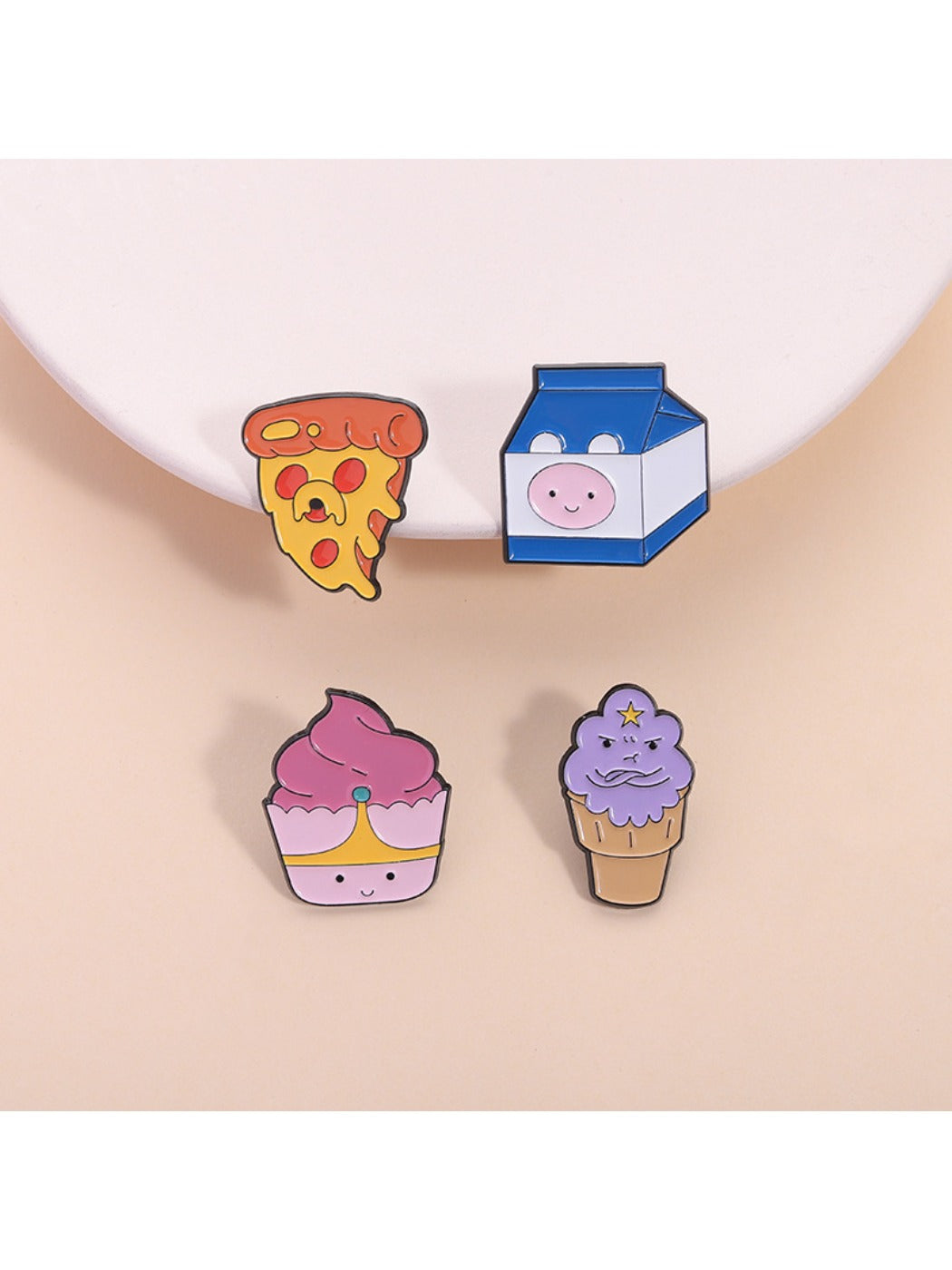 Pinori food shaped style lapel pin displayed on a white background