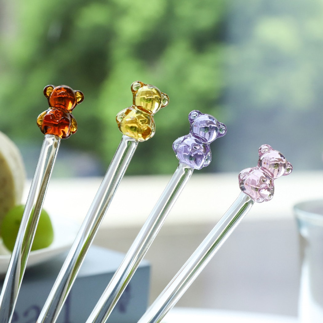 Glasira - Colored Bear Long Handle Spoon