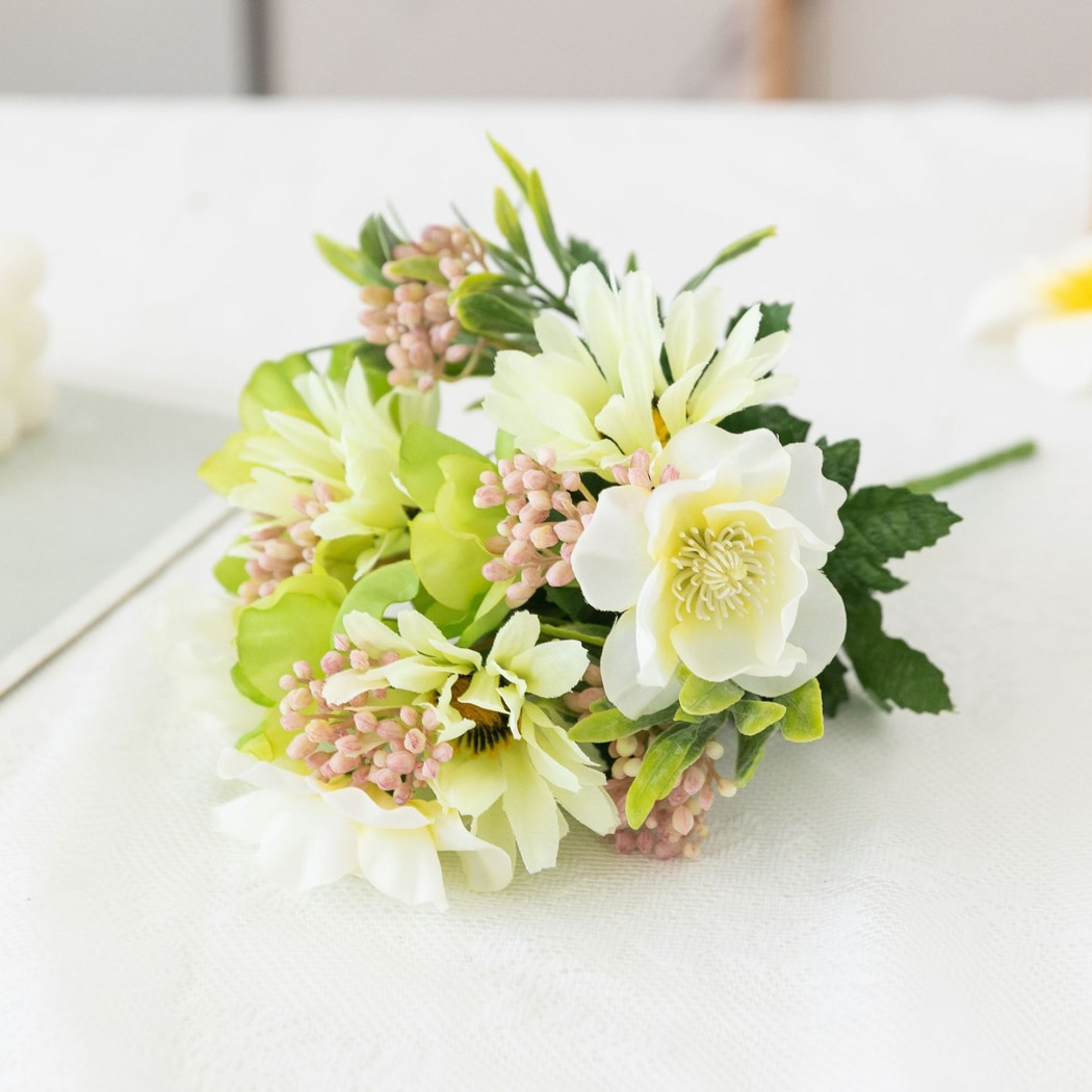 Roselle - Mixed Camellia Daisy Artificial Flower Bouquet