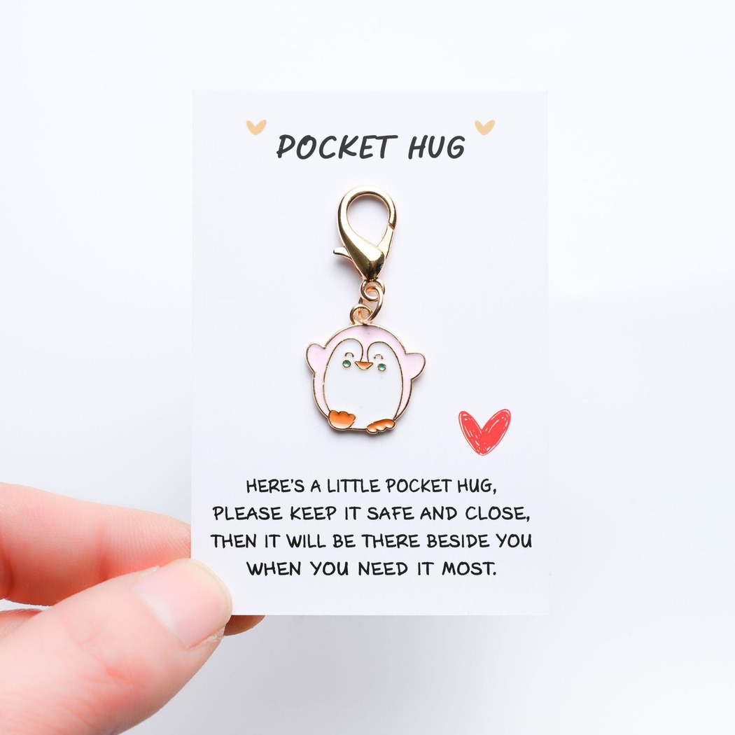 Taphug - Pocket Hug Penguin Charm Keychain
